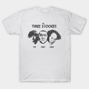 They are the amazing Three Stooges. Moe, Curly and Larry. T-Shirt